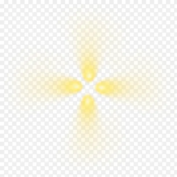 花瓣型黄色光效素材图