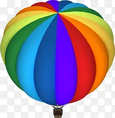 条纹彩色热气球夏天