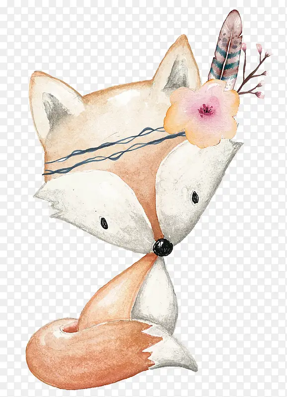手绘的狐狸
