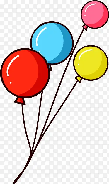 彩色圆形气球六一儿童节