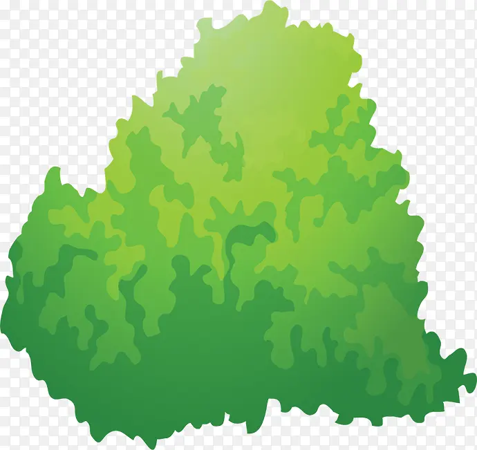 绿色大树卡通绿树六一儿童节