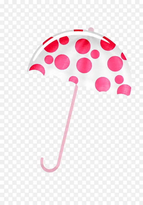 红色斑点雨伞