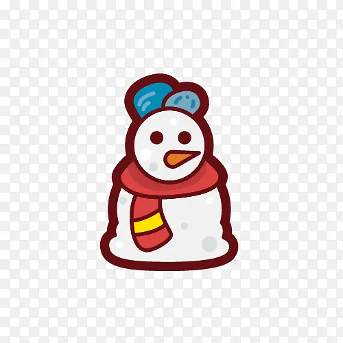 手绘雪人