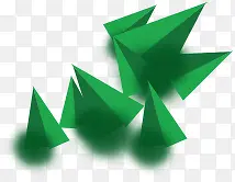 绿色立体三角图标
