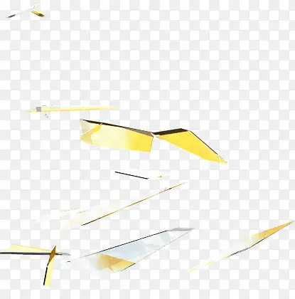 黄色玻璃碎片漂浮