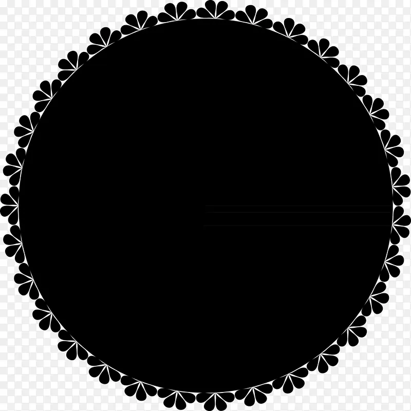 黑色圆形花纹边框背景