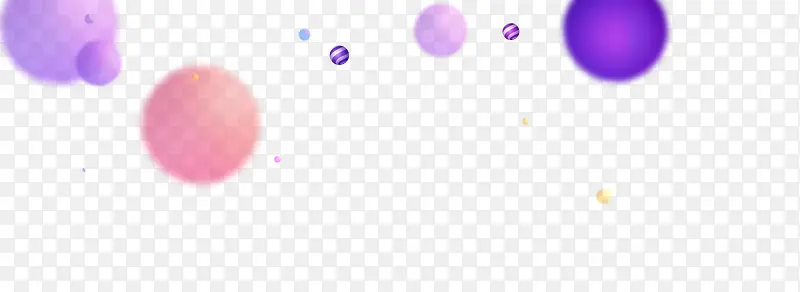 紫色渐变圆球飞舞