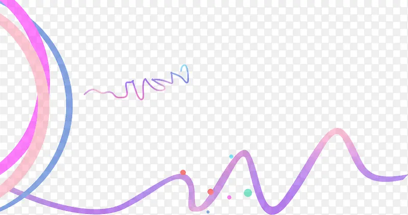 紫色卡通渐变线条曲线