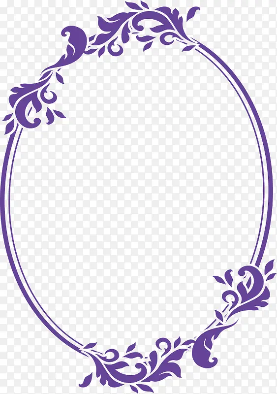 紫色椭圆装饰