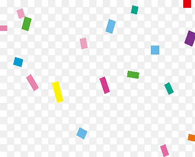 漂浮彩色方块元素