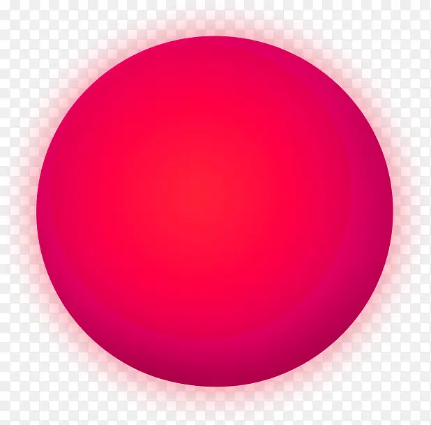 红色简约圆圈效果元素