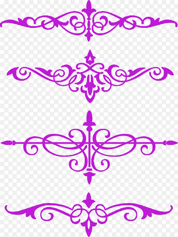 紫色大气欧式复古花纹