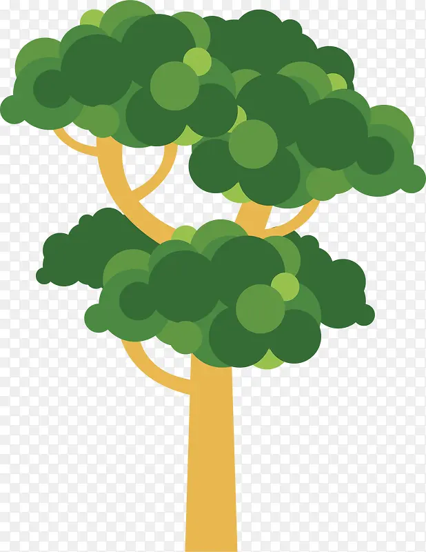 矢量图绿色大树