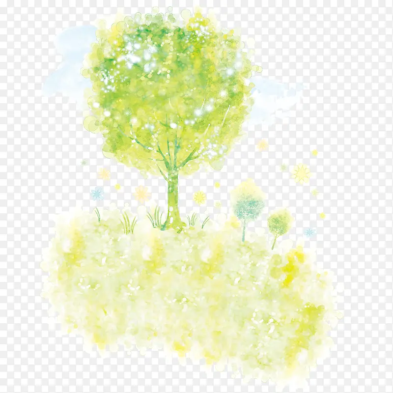 水彩树