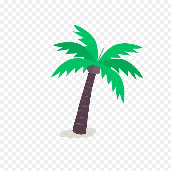 绿色卡通椰子树装饰