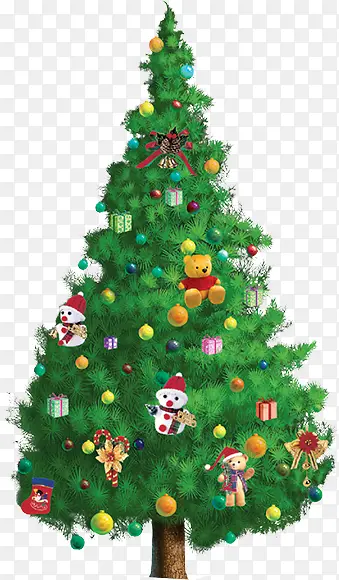 圣诞节绿色大树装饰