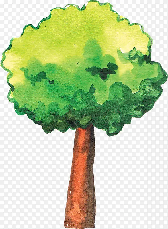 绿色卡通环保大树
