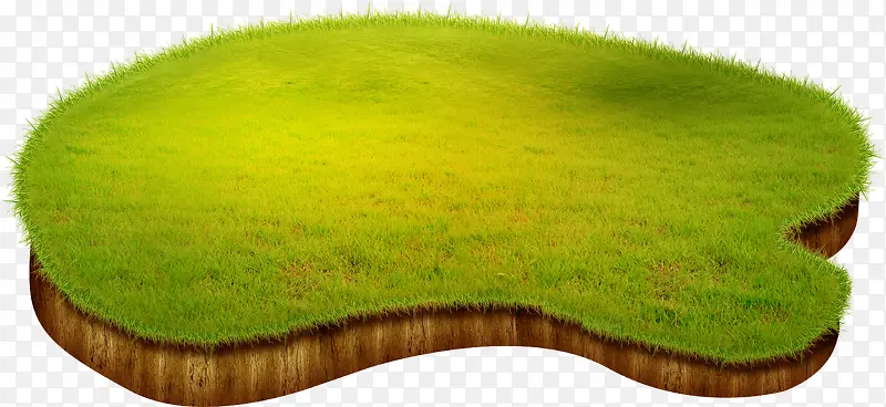 绿色的草地型块素材