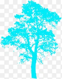 蓝色大树地产海报装饰