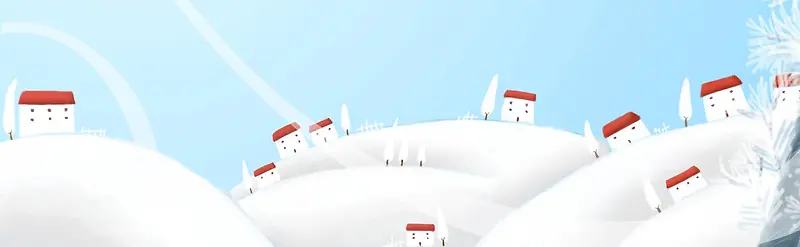 雪景设计banner背景