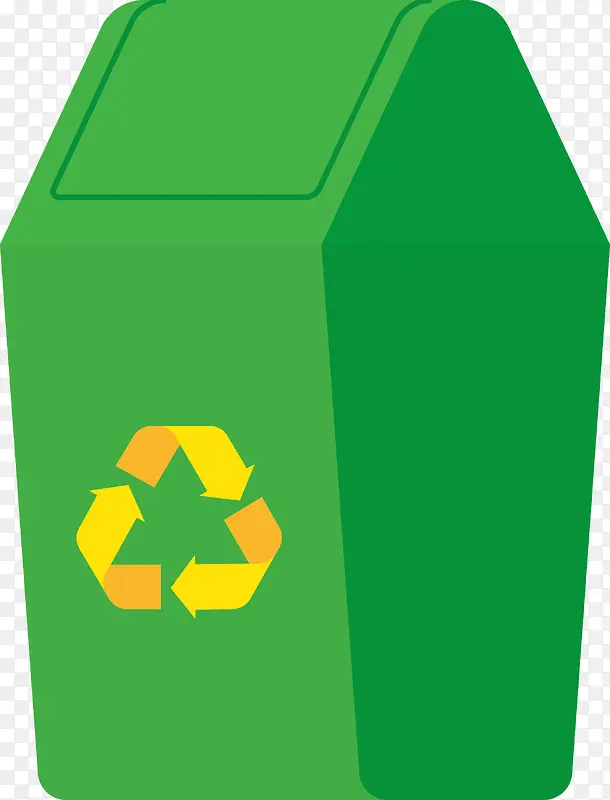 循环绿色垃圾桶图