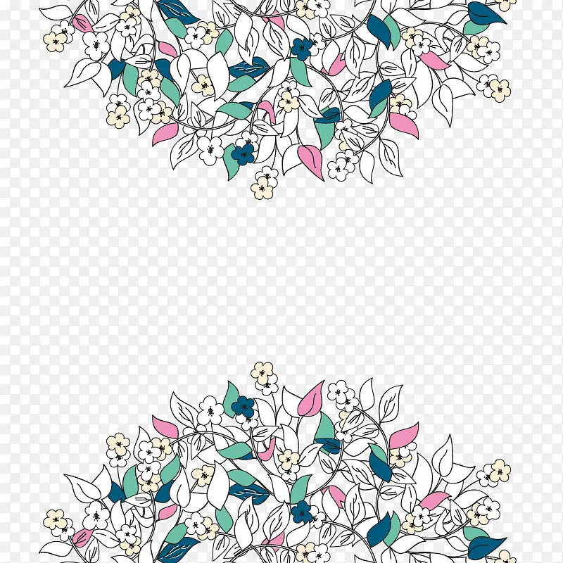 矢量手绘花卉
