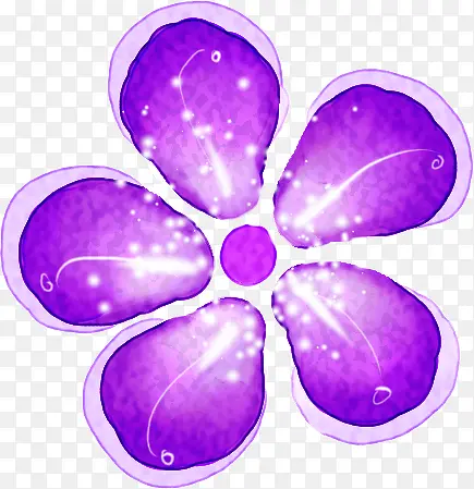 手绘唯美紫色花朵创意