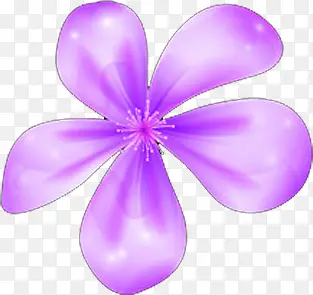 紫色梦幻手绘创意花朵