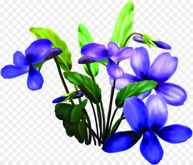 紫色创意美景花朵