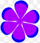 紫色花朵装饰手绘