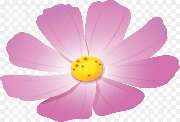 紫色创意手绘花朵植物