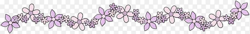 紫色手绘唯美花朵