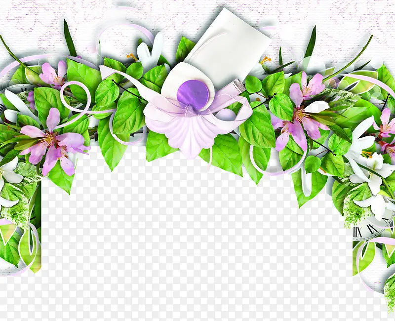 手绘婚礼紫色花朵