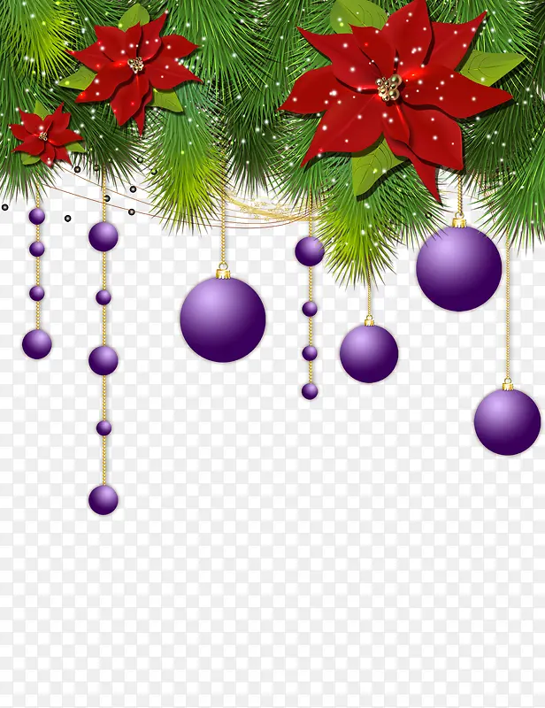 紫色的圣诞球