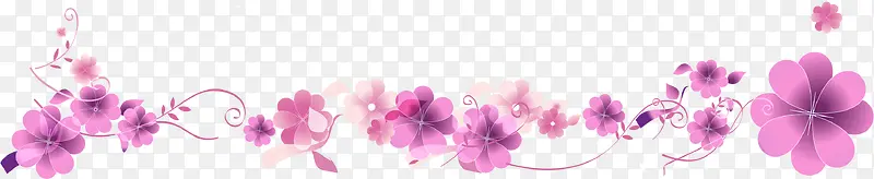 紫色手绘花朵装饰设计