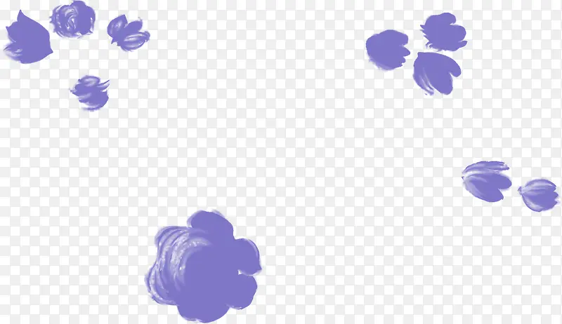 中秋节紫色花朵水彩