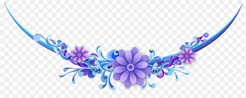 紫色花饰花朵