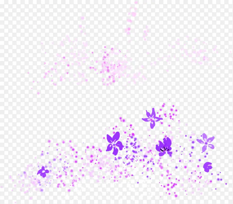 紫色梦幻漂浮花朵