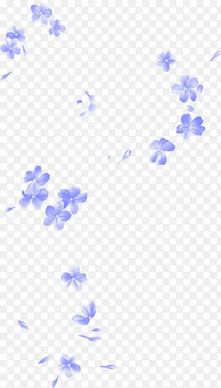 紫色手绘清新花卉