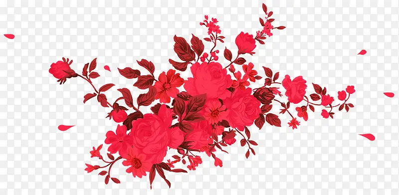 红色花朵免抠图标