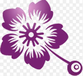 手绘紫色花卉婚纱卡片