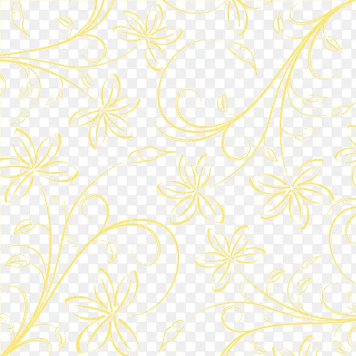 黄色底纹花卉背景图
