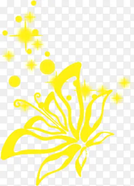 黄色蝴蝶装饰背景