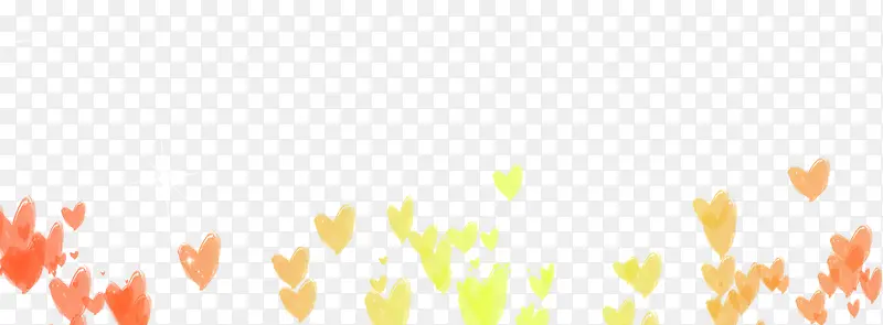 黄色心形唯美光效海报背景