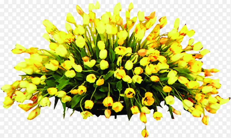 黄色花卉欧式装饰背景