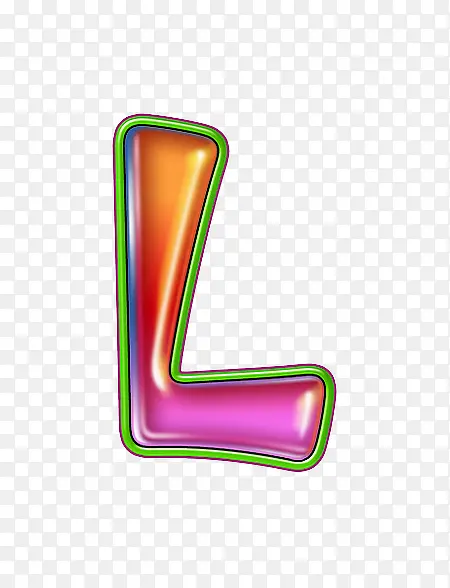 渐变红圆字母l