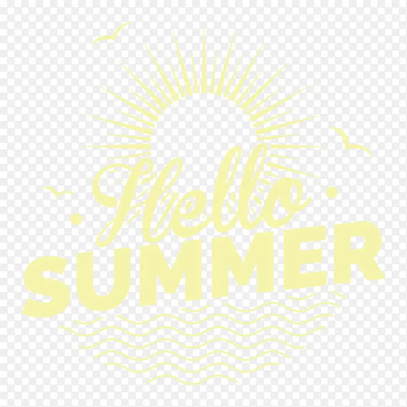 矢量黄色夏天