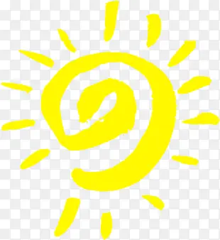 黄色卡通太阳设计