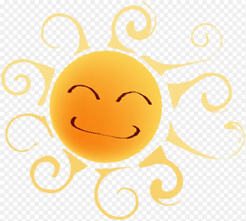 夏日卡通黄色太阳