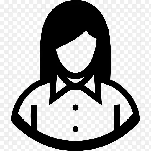 女性用户衬衫图标